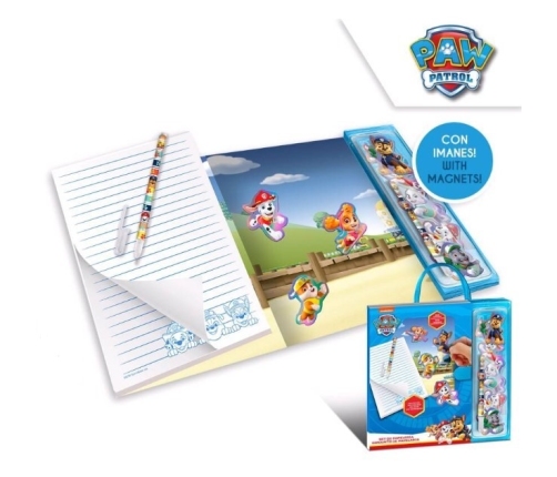 STATIONERY SET WITH MAGNETS PAW PATROL