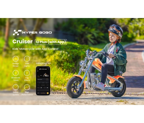 CRUISER ELECTRIC MOTORCYCLE APP ORANGE