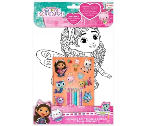 COLOURING SET WITH STICKERS