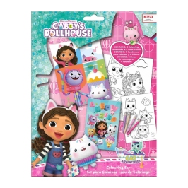 COLOURING SET WITH STICKER - GABBYS