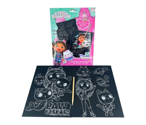 SCRATCH ART SET - GABBYS DOLLHOUSE