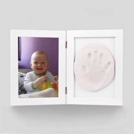 BABY HANDPRINT CLAY WITH FRAME WHITE