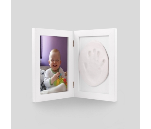 BABY HANDPRINT CLAY WITH FRAME WHITE