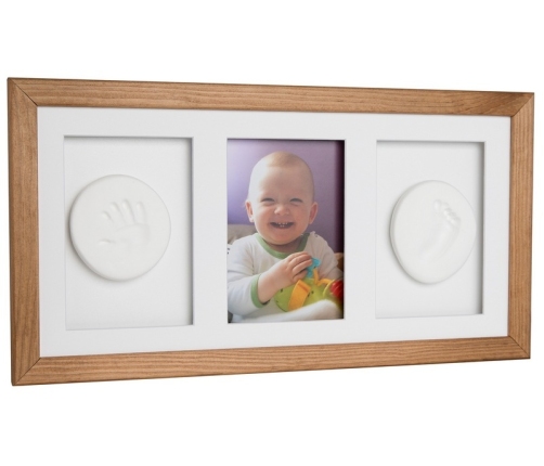 BABY HANDPRINT CLAY WITH TRIPLE FRAME BR