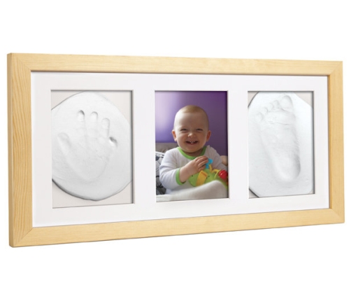 BABY HANDPRINT CLAY WITH TRIPLE FRAME BR