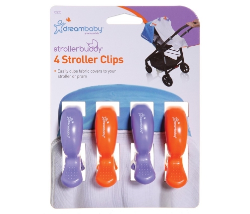 STROLLERBUDDY STROLLER CLIPS - 2 PU/2 OR