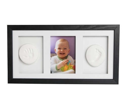 BABY HANDPRINT CLAY WITH TRIPLE FRAME NA