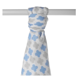 Bambusa dvielis XKKO BMB 90x100 cm Scandinavian Baby Blue Cross