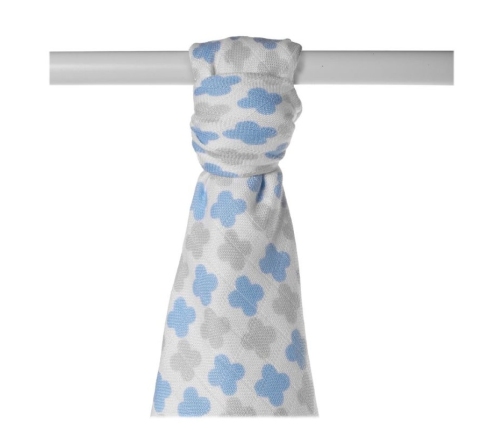 Bambusa dvielis XKKO BMB 90x100 cm Scandinavian Baby Blue Cross