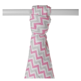 Bambusa dvielis XKKO BMB 90x100 cm Baby Pink Chevron