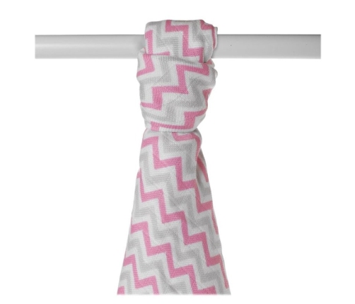 Bambusa dvielis XKKO BMB 90x100 cm Baby Pink Chevron