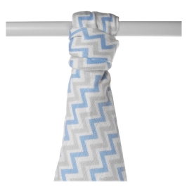 Bambusa dvielis XKKO BMB 90x100 cm Baby Blue Chevron