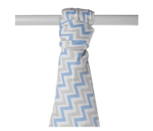 Bambusa dvielis XKKO BMB 90x100 cm Baby Blue Chevron