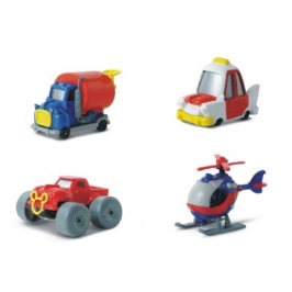 Disney auto mērogā 1:64, kolekcija 3 Truck, MickeyB, Taxi, Helicopter 1 gab.